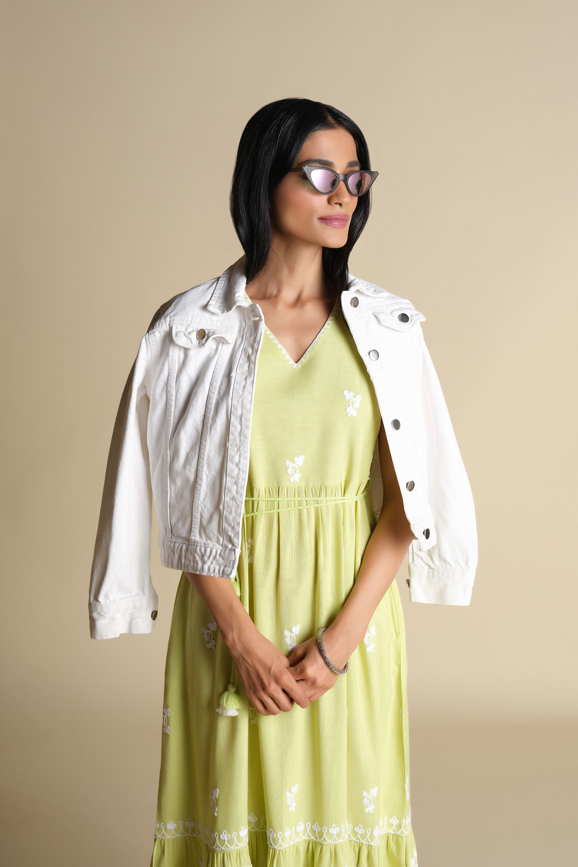 Nimbu Sa Dress, Lime, image 2